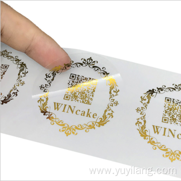 Printing matte gold foil copper paper custom stickers
